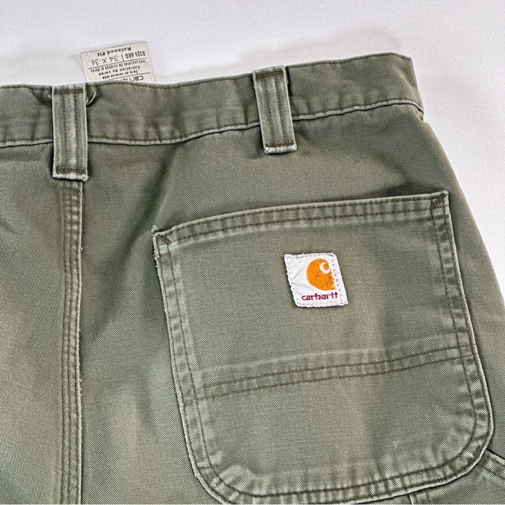 Carhartt Olive Green Relaxed Fit Pants - Picture 6 of 14